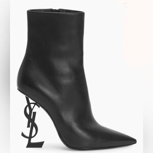 Final Markdown Luxury Yves Saint Laurent YSL Logo Boot Heel